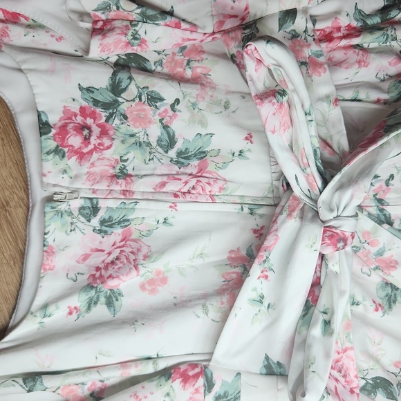 Francesca's Collections Floral Mini Dress with Bow Women's Size XL NWOT - Picture 5 of 6